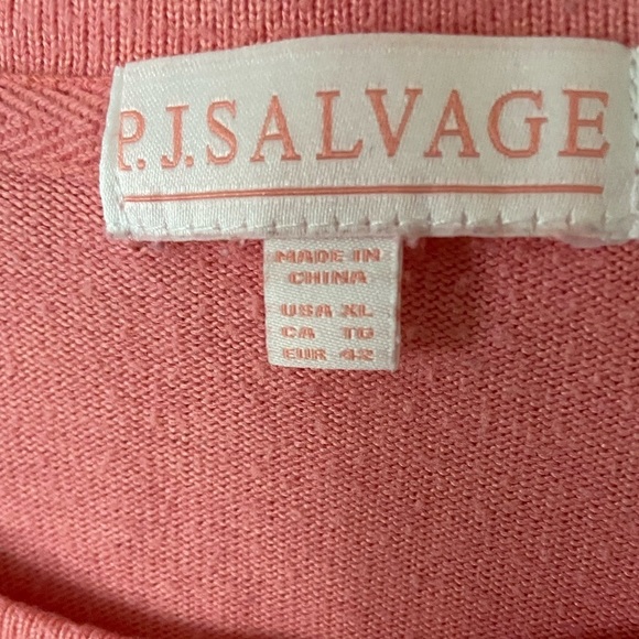 P. J.Salvage XL Let’s get Tropical in Coral color sweatshirt - Picture 3 of 6